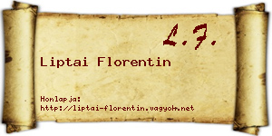 Liptai Florentin névjegykártya